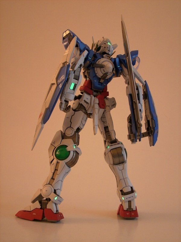 现货万代天使exia高达gundam夜光涂装成品精细高达模型专区