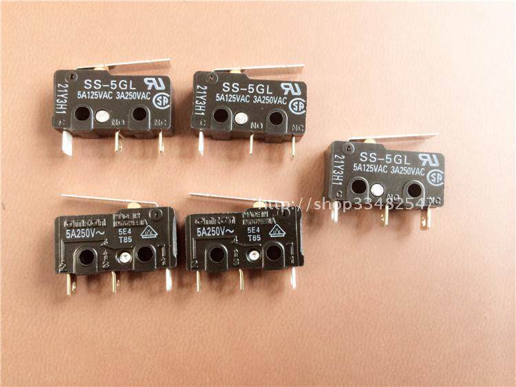 开关原装进口微动ss5gl5a125vac3a250vac弹片147n行程微动开关