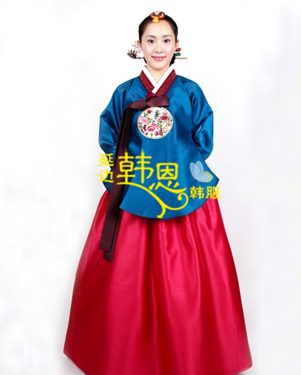 朝鲜族民族服装韩国进口唐衣面料宫廷韩服he-ty1043