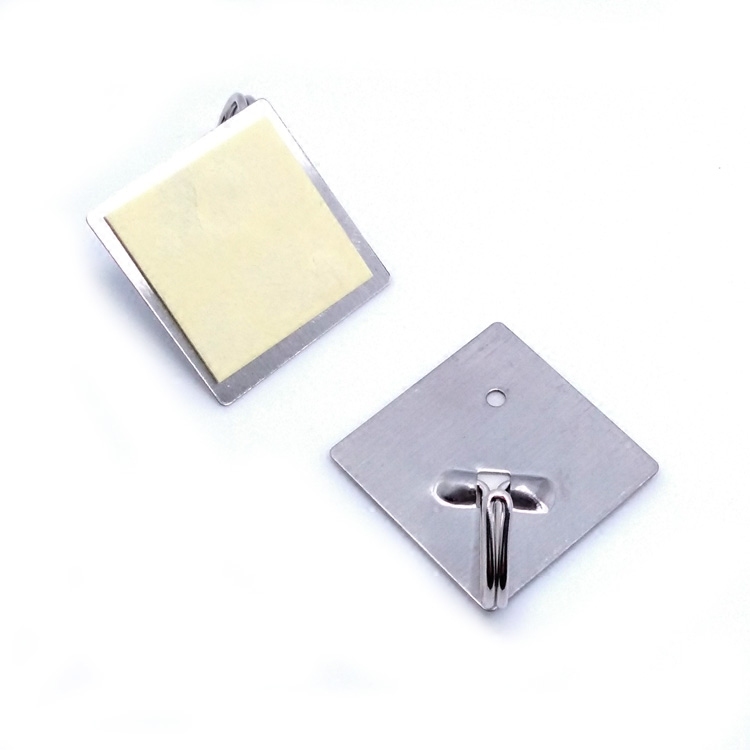 两个菱形不锈钢挂钩门后无痕胶粘钩小件物品不干胶挂钩