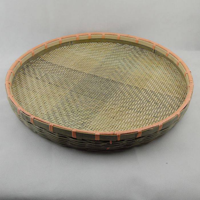 手工竹编 筛匾筐 簸箕 环保篮 过滤米筛子圆盘 晾晒收纳 装饰包邮