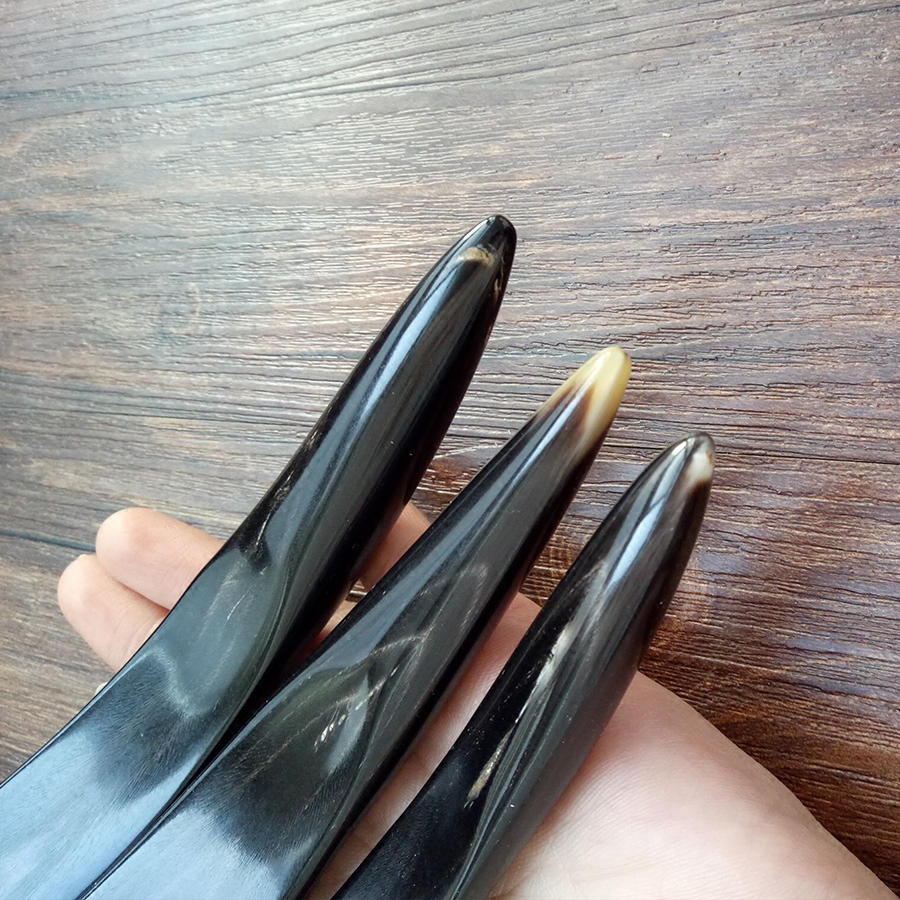 牛角天然面部提拉拨筋棒实心半边按摩点穴敲胆按摩穴位棒