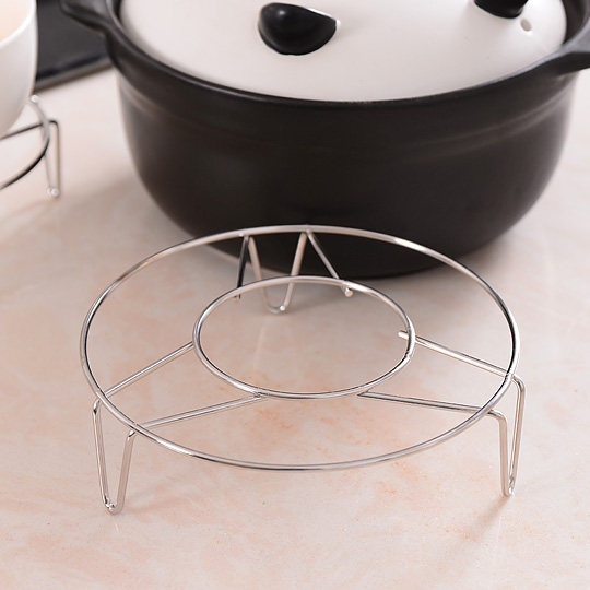 厨房不锈钢蒸锅高脚小蒸架家用蒸饭隔热架蒸盘隔水餐具笼