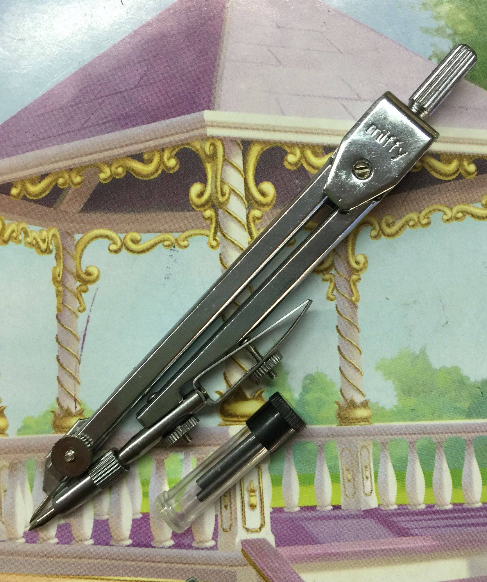 正品晨光fcs90803米菲圆规金属元规学习习学40元圆规