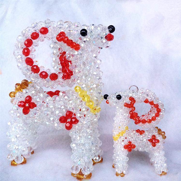 diy水晶串珠原创手工编织十二十二生肖生肖羊摆件摆件