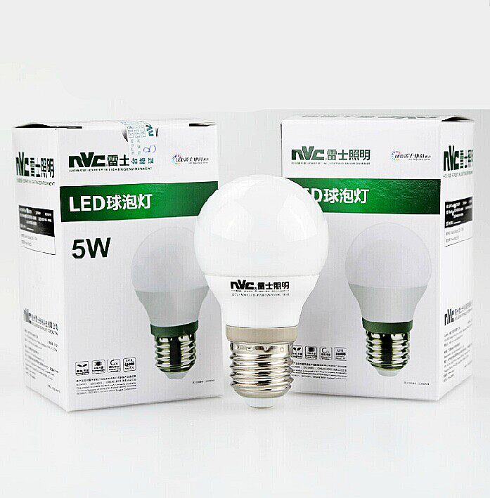 正品雷士led灯泡雷士e27球泡室内家用led节能球泡灯3w5w7w9w灯泡-标题