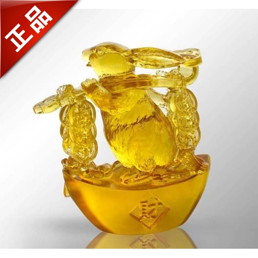 富贵如意如意兔兔年琉璃摆件肖兔招财礼品生肖生肖用品