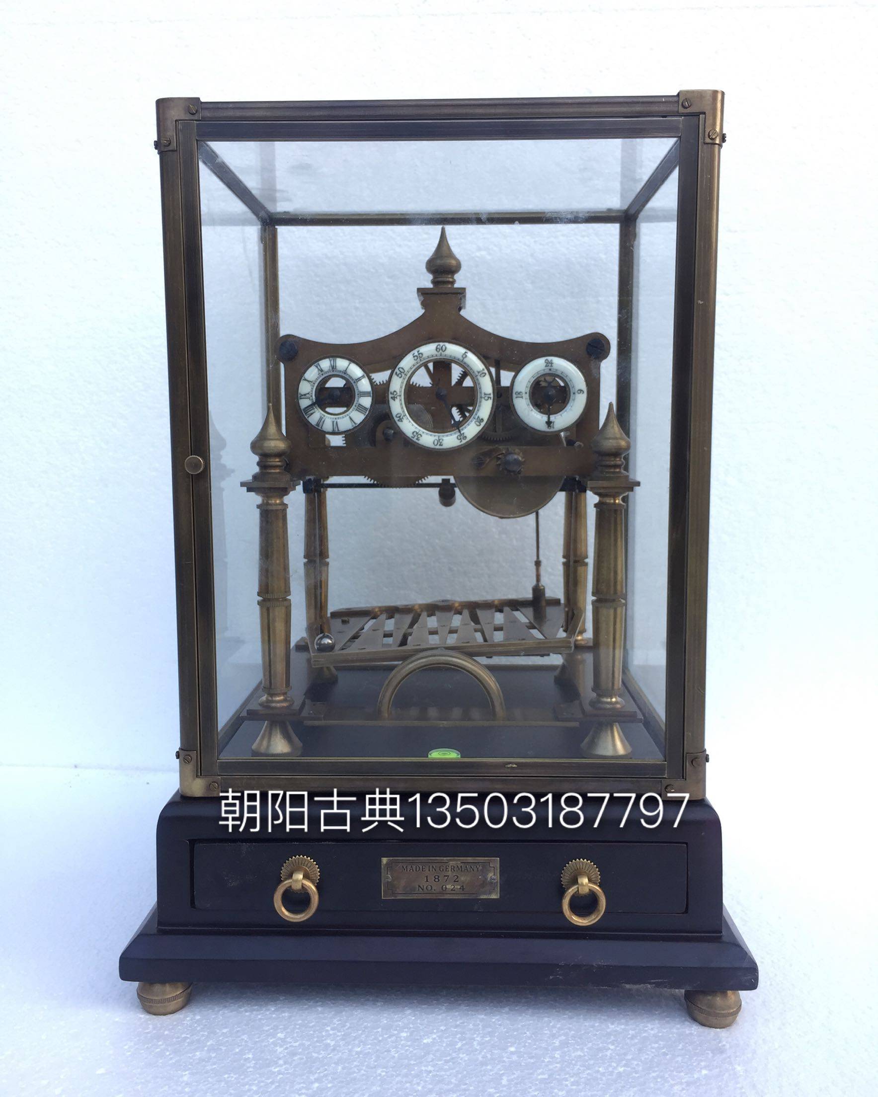 滚球仿古老式机械滚珠钟滚球全铜古典座钟欧式座钟