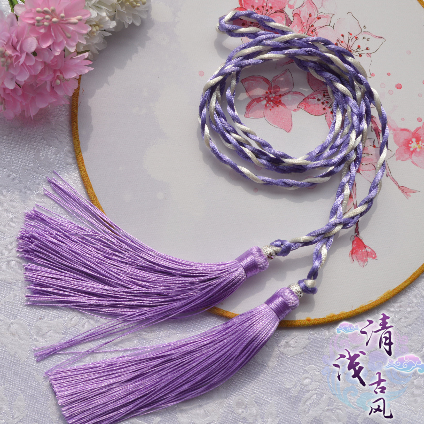 清浅古风古装古典流苏苏发绳发发饰束发宫绦发饰