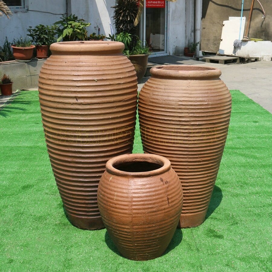 人气陶罐土陶景观摆件落地红泥仿古花瓶
