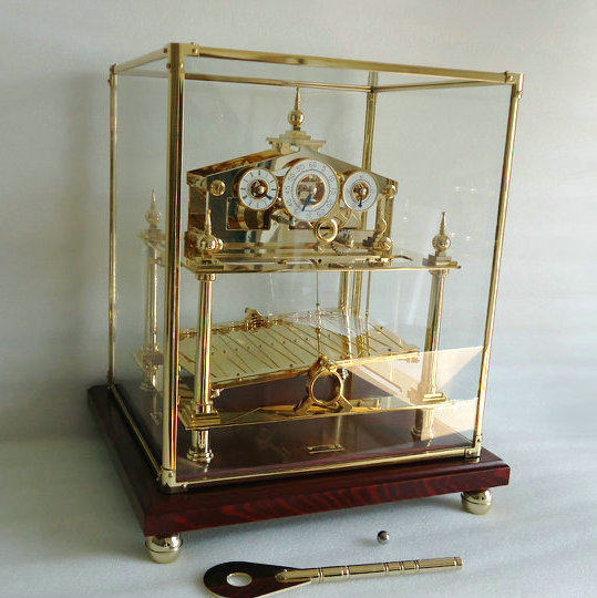 座钟北极星镀金滚珠钟收藏收藏纪念钟观赏观赏台钟座钟