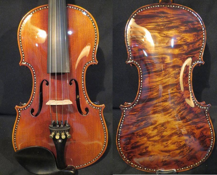 小提琴宋牌贝壳镶嵌鸟眼枫木浑厚厚的声音9483小提琴