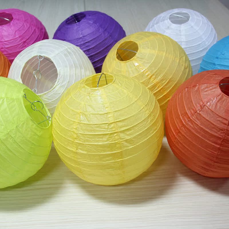 小纸灯笼儿童diy手工绘画手提空白纯色喜庆灯笼