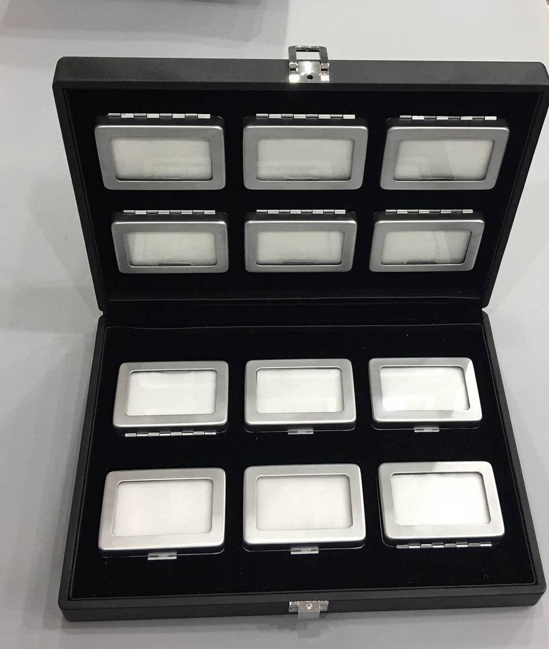 钻石金属珠宝pu箱子24位宝盒裸钻盒裸石盒戒面盒首饰盒