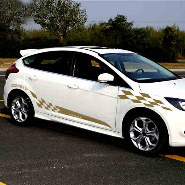 车贴适用于福特新福福克斯侧裙车身拉花整车汽车汽车装饰贴