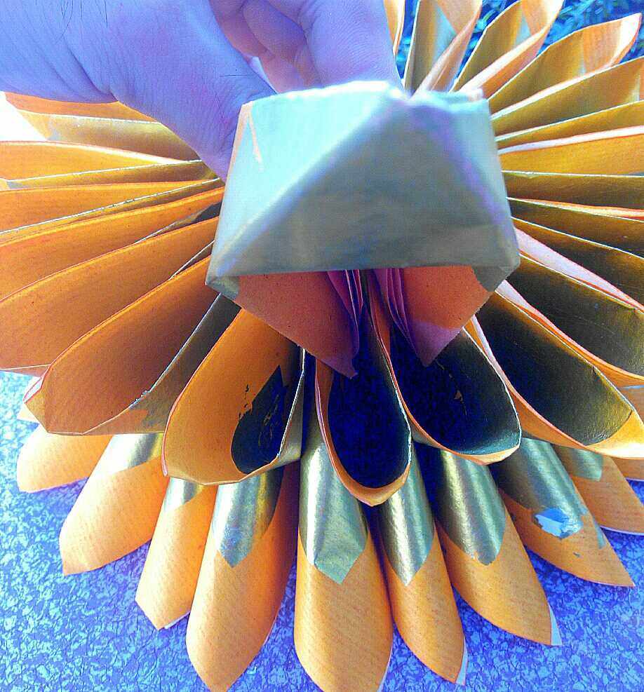 花蓝潮汕折纸厚金真品挂钱花篮金折纸工王手工其他宗教工艺品