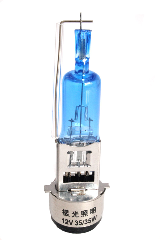 灯泡摩托车12v35w50w石英超亮电动车疝气气灯12v48v55v摩托车氙气灯