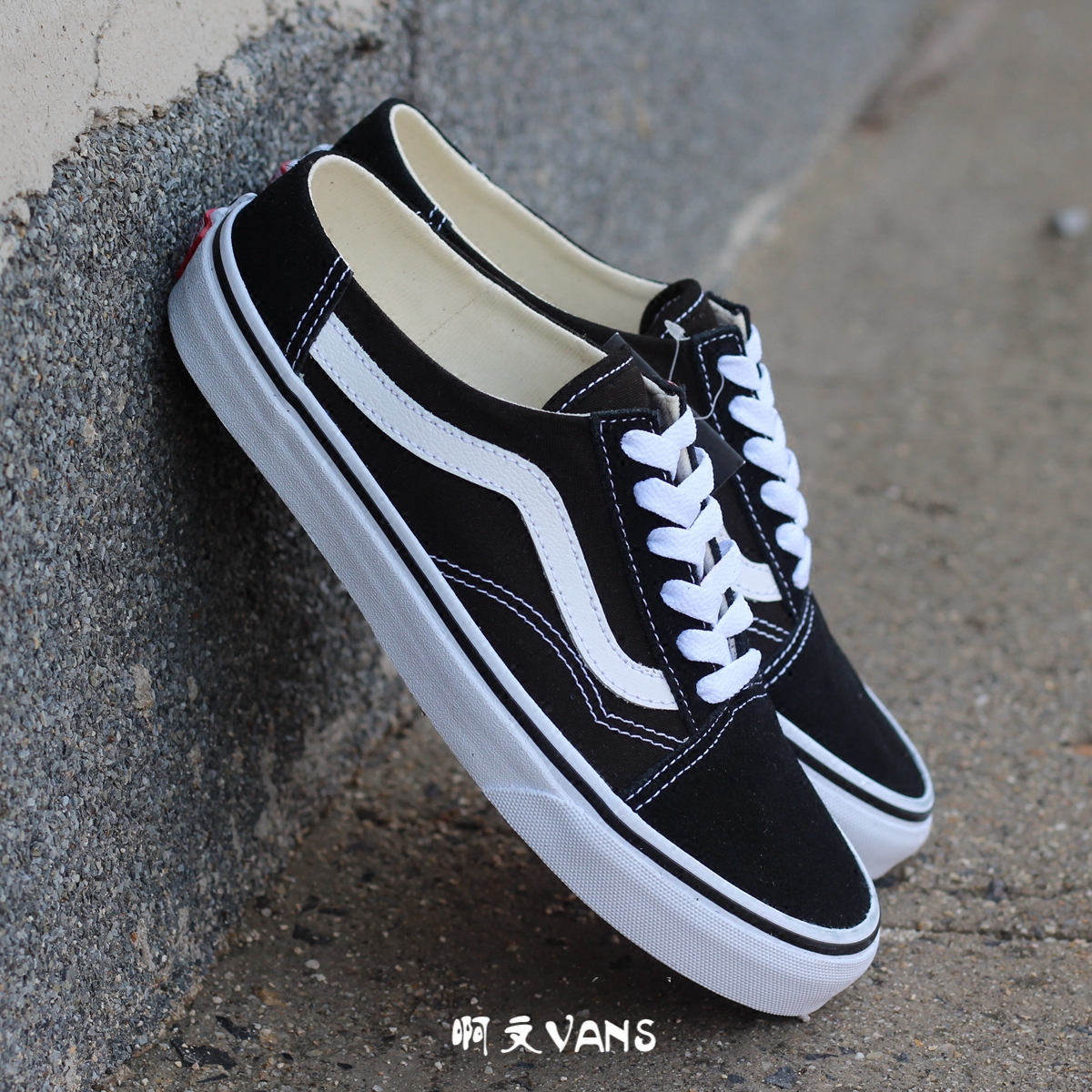 vans夏季半拖黑白经典oldskool男鞋女鞋情侣帆布鞋