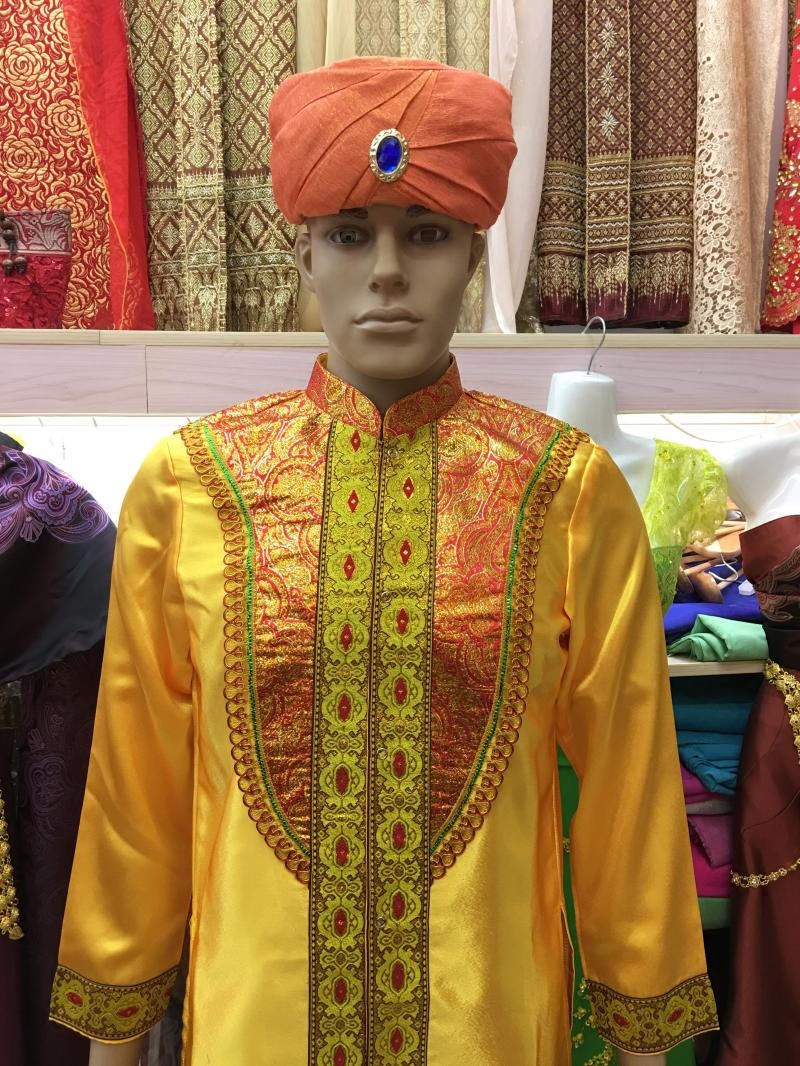 印度传统男装长衫长袍长袖立领包头舞台表演民族服装