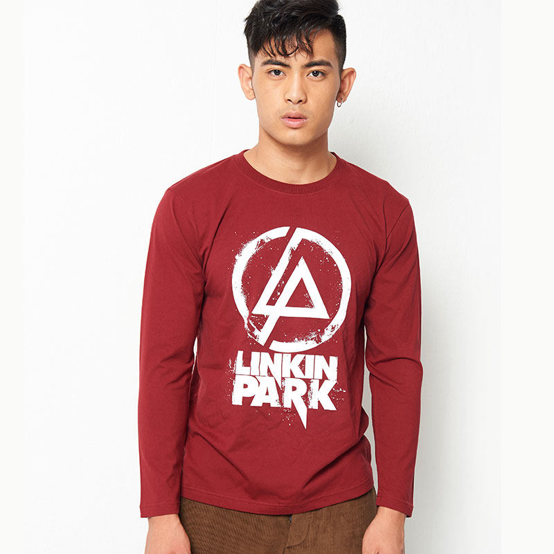 林肯公园长袖男女宽松欧美风黑白linkenpark纯棉斯特t恤