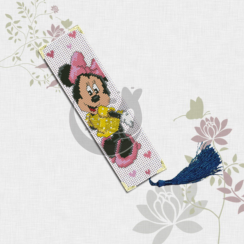 真趣绣坊法国dmc正品十字绣套件经典书签米老鼠十字绣套件