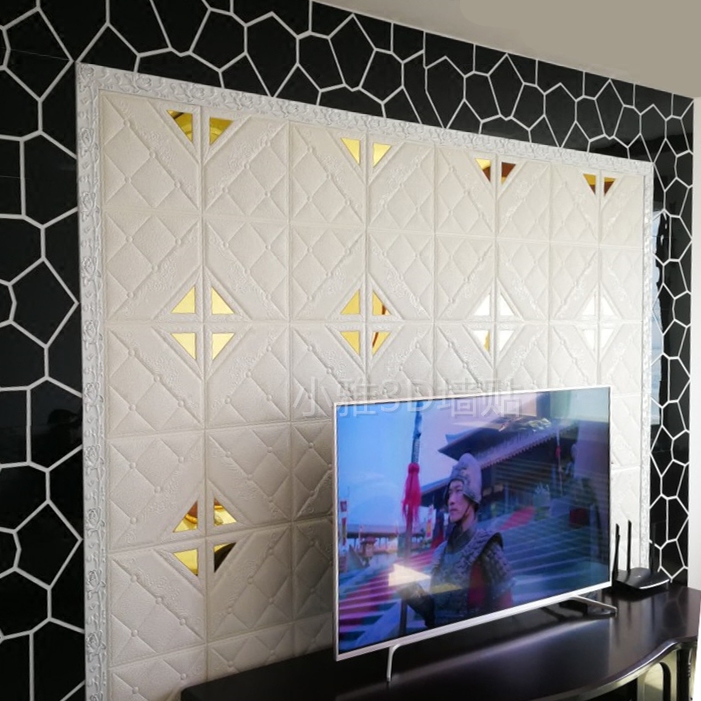 欧式复古软包墙贴加厚防撞立体3d防水墙纸墙贴