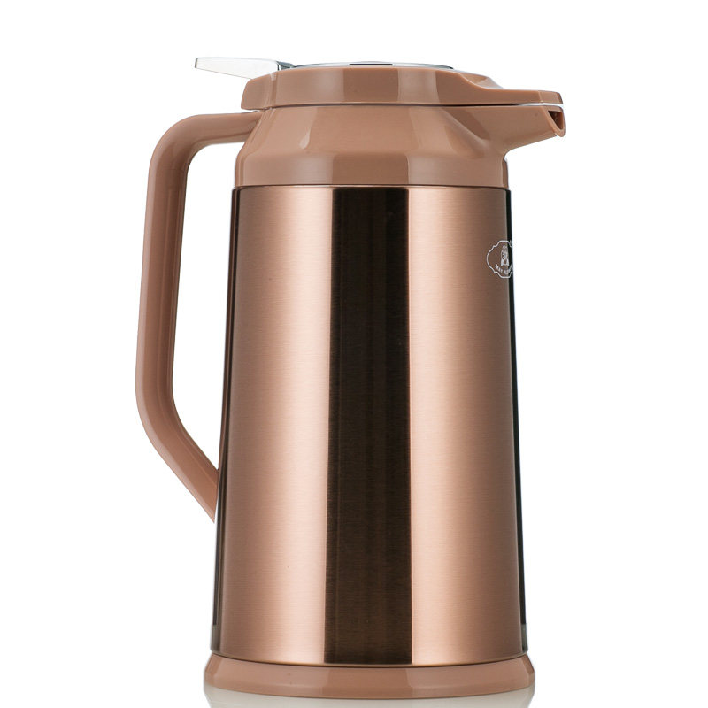 五月花家用玻璃内胆不锈钢保温水壶24小时保温双层玻璃内胆不锈钢外壳