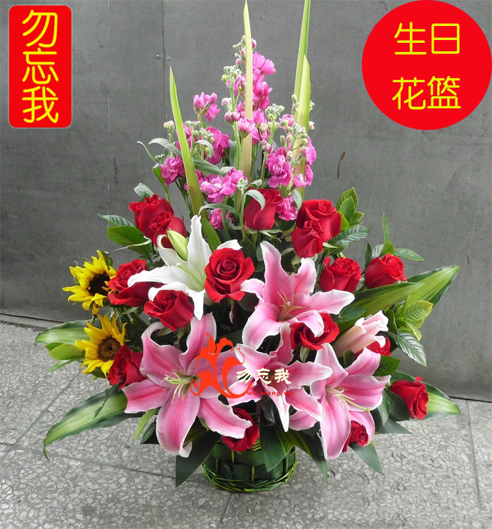 特价乔迁开业花篮商务用花生日祝寿礼物同城商务用花