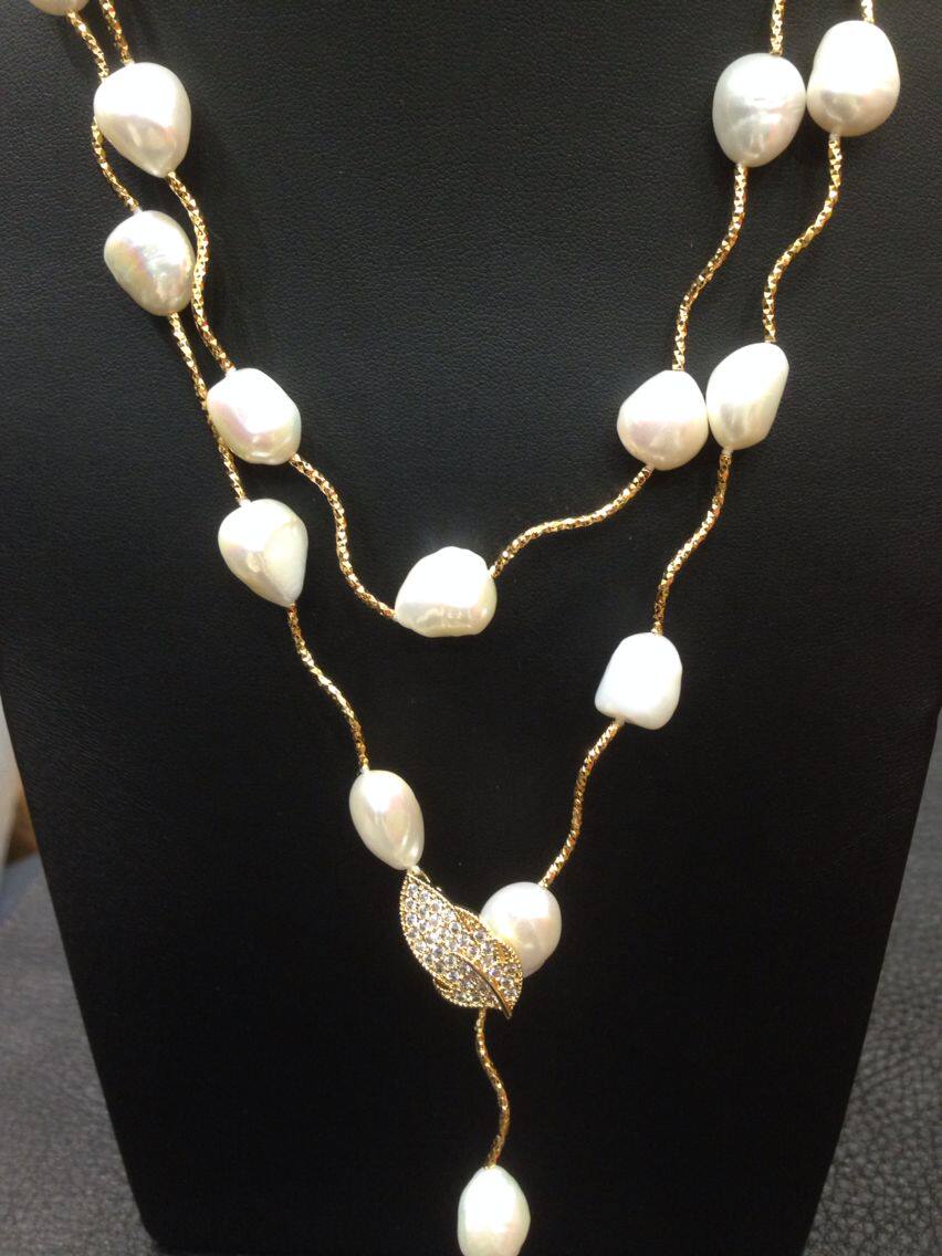 异形巴洛克不规则天然大珍珠长项项链毛衣手链腰带项链