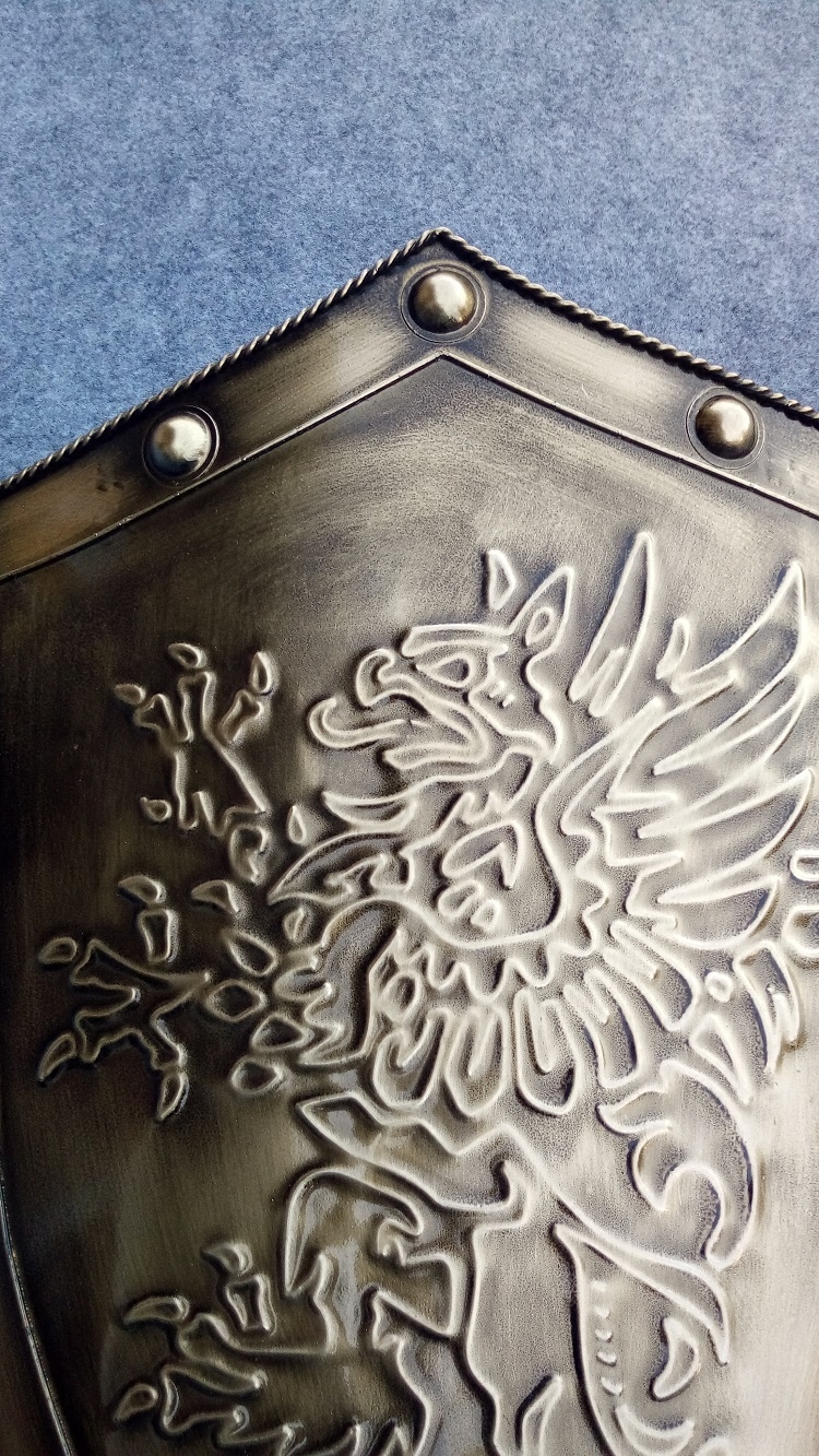 盾牌欧洲中世纪罗马罗马盾手持金属铁壁壁挂古代壁饰