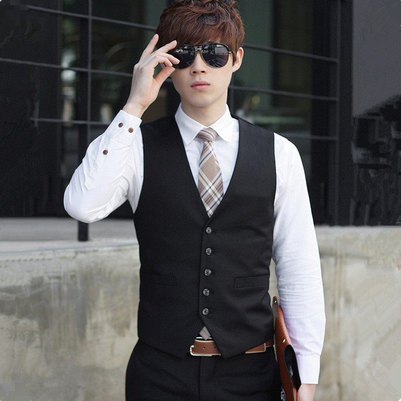 2022新款时尚休闲男士西服马夹韩修身西装马甲背心背心