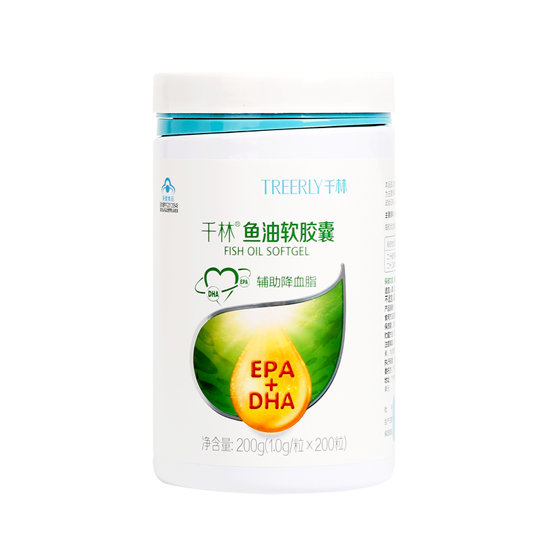 treerly/千林 鳕鱼肝油软胶囊 0.5g/粒*60粒*2瓶套餐