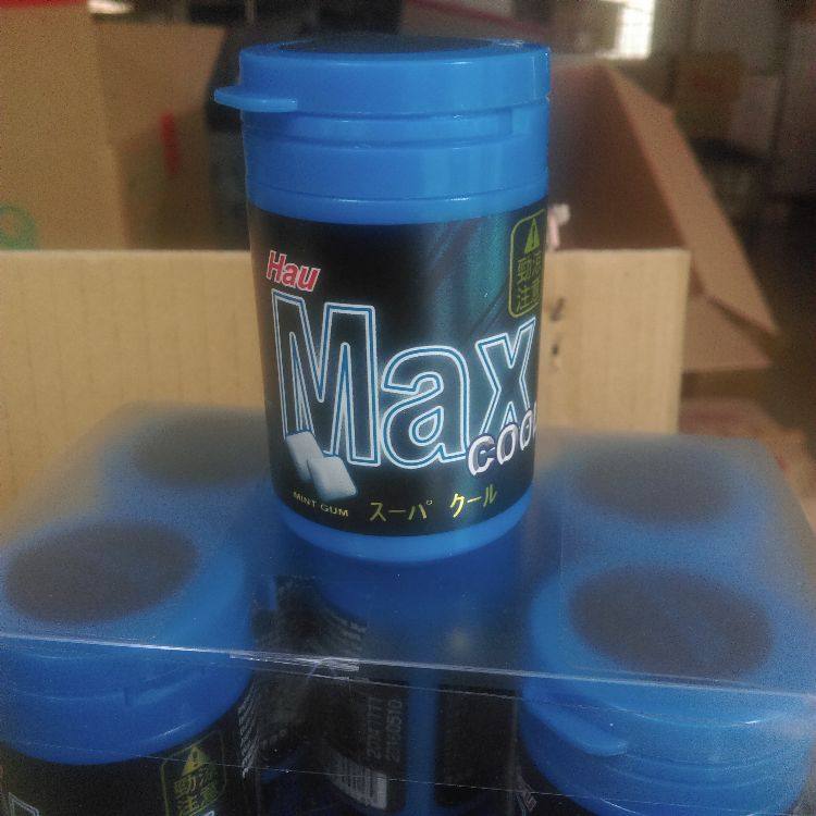 台湾统一maxcool蛮牛口香糖劲凉薄荷50g12瓶口香糖
