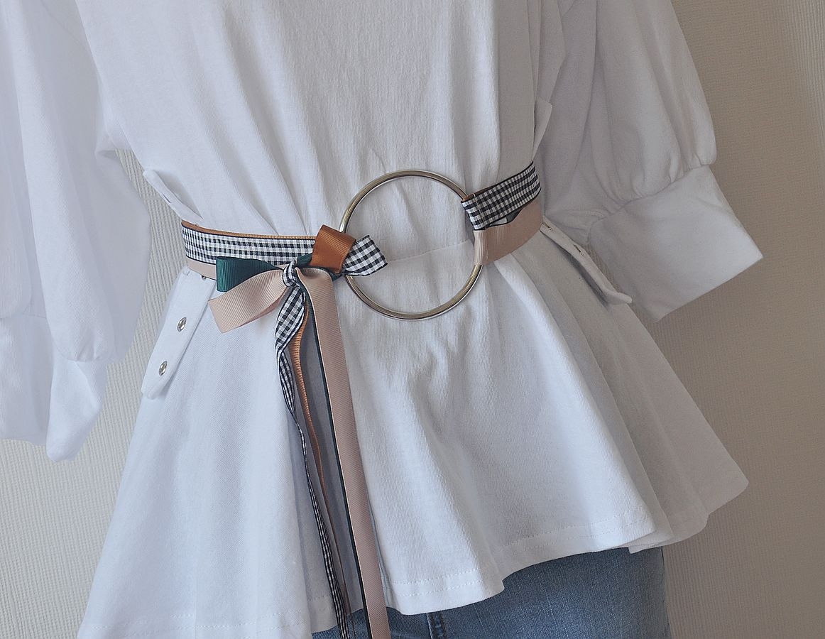 大圆原创设计春夏织带小众个性特别圆圈圆环腰带