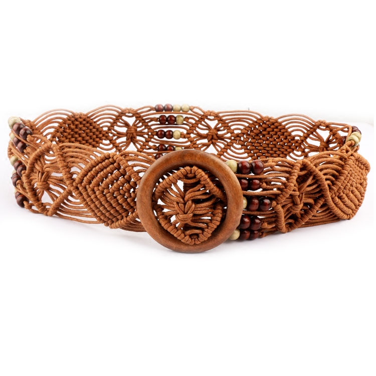 民族风手工编织腰带女配裙子复古休闲腰封装饰连衣裙波西米亚配饰