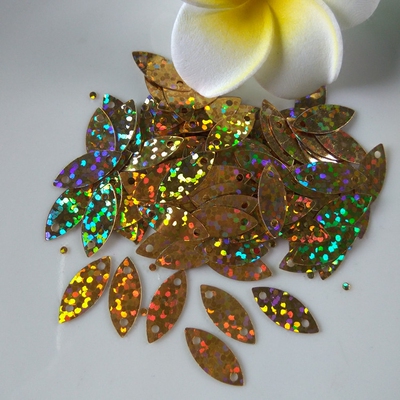 亮片6*15mm目片路亚马眼手缝珠片幻彩镭射彩色婚纱礼服装配件10克