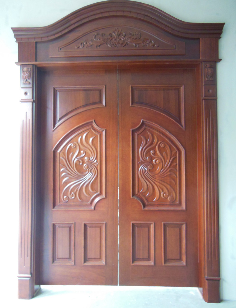 开门进户门别墅大门实木门原木木门订做不指接不进户门