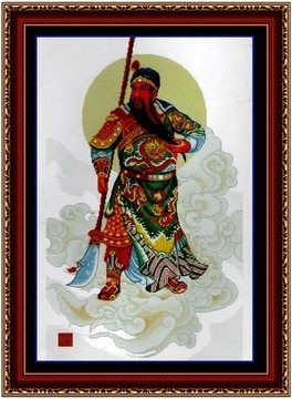 手工十字绣成品关公武财神关羽关云长关帝圣君新款镇十字绣成品