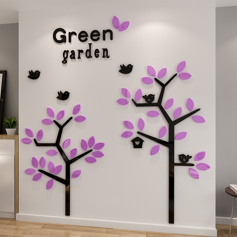墙贴创意意树3d立体亚克力客厅卧室餐厅背景墙墙贴