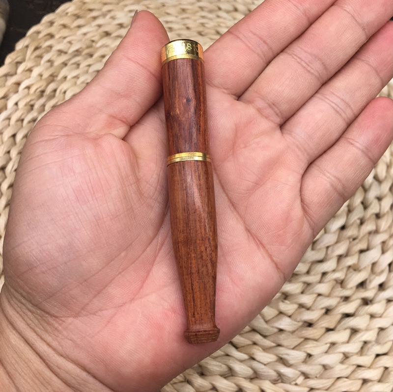 包邮紫檀烟嘴烟斗过滤器循环环型可拆卸清洗实木烟嘴