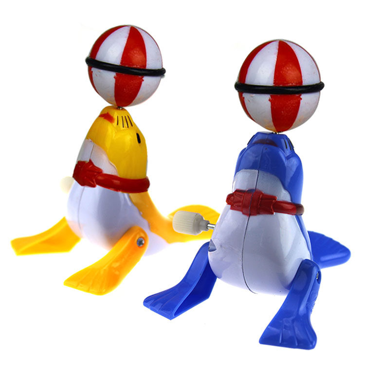 儿童发条玩具链小海豹顶球新奇特创意创意