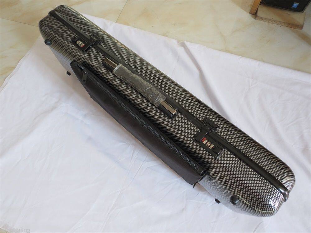 高档碳纤维小提琴黑色碳纤盒子真碳小提密码锁可放提琴盒