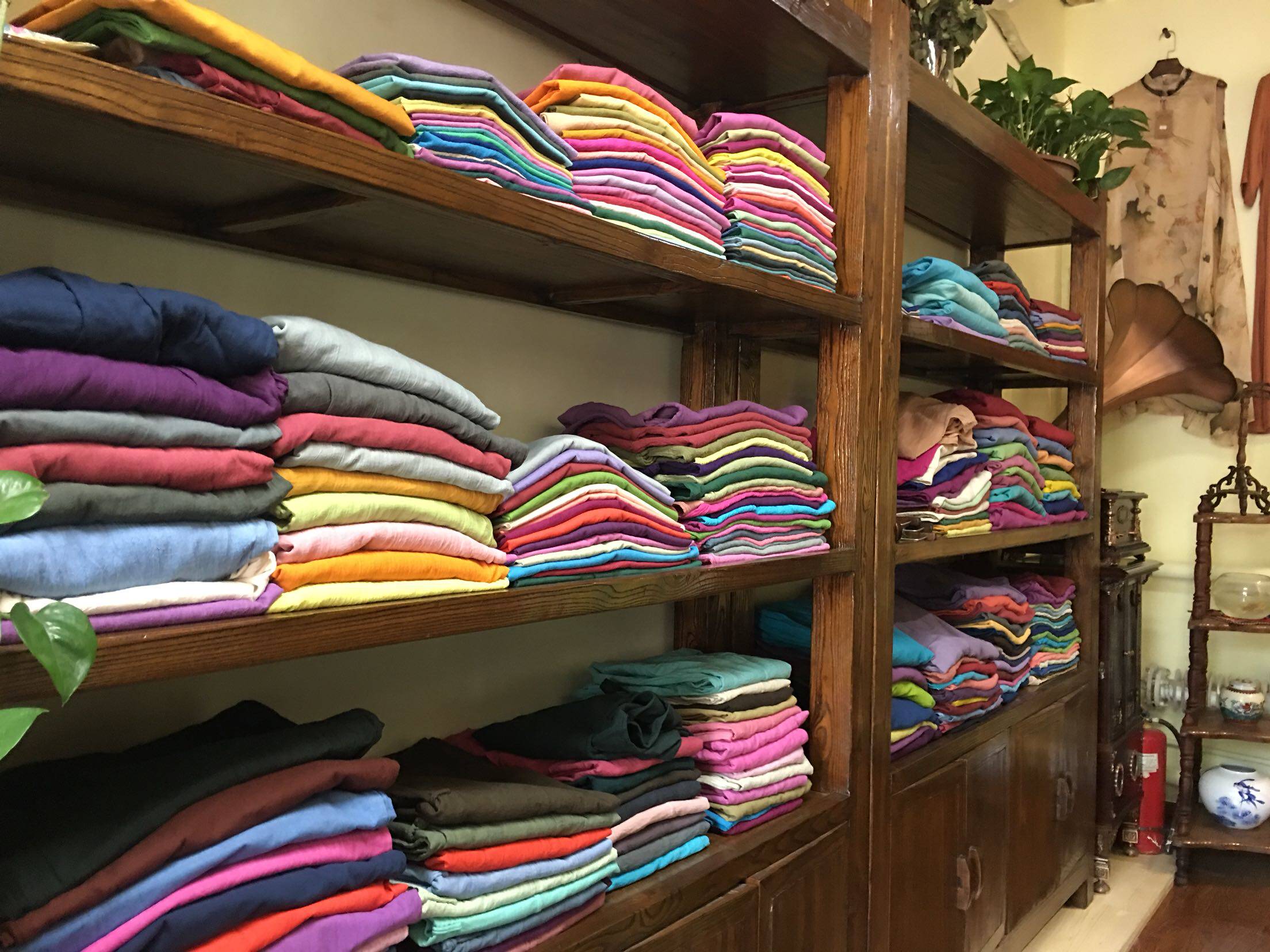 台湾出品剧场上衣盘扣染色植物布衣坊文创惠中上衣