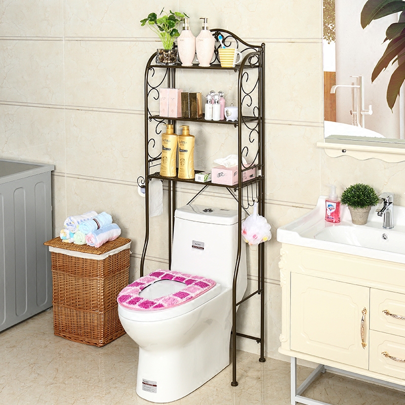 马桶置物架落地卫生间用品用具浴室置物角多层厕所浴室角架