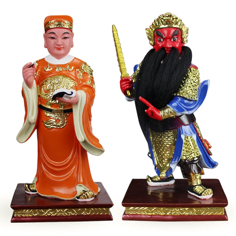 判官树脂风水供奉宗教佛堂神像6寸武判官文判官摆件