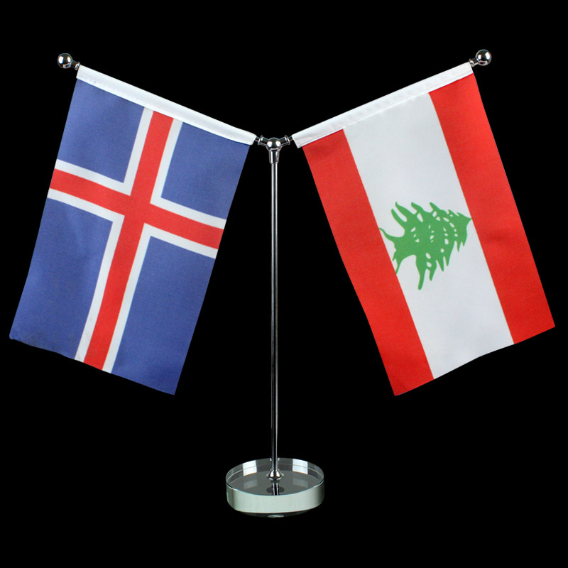 水晶底座桌旗架旗帜