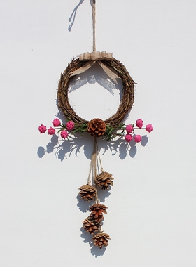 装饰挂件手工制作创意幼儿园松果