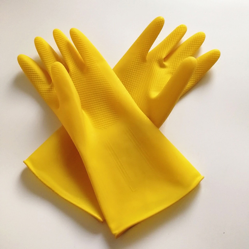 洗碗安邦加厚牛筋乳胶洗衣家务家用橡胶胶皮防护手套