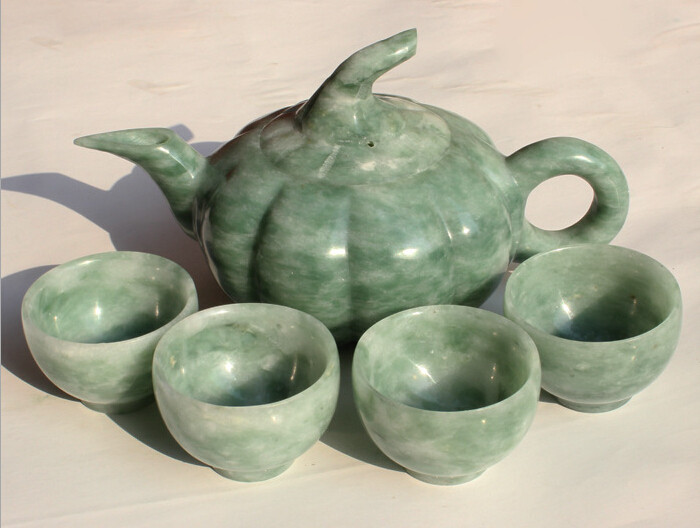 茶具天然贵州翡翠翠玉玉石玉器茶壶酒壶摆件玉雕