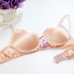 光面 真丝文胸100%桑蚕丝双面真丝无钢圈光面薄杯女士内衣 满3件包邮
